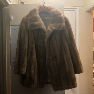 Faux fur coat size medium.